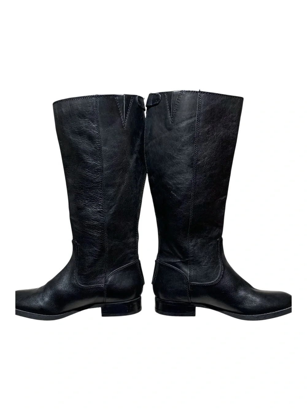 Arturo Chiang Black Leather Over-the-Knee Riding Boots Size 7.5